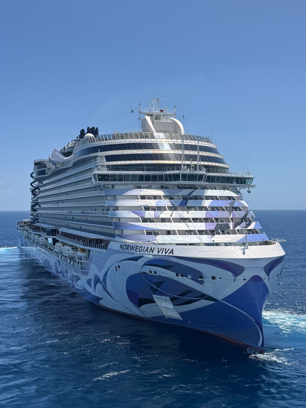luxurious norwegian viva cruise ship at sea