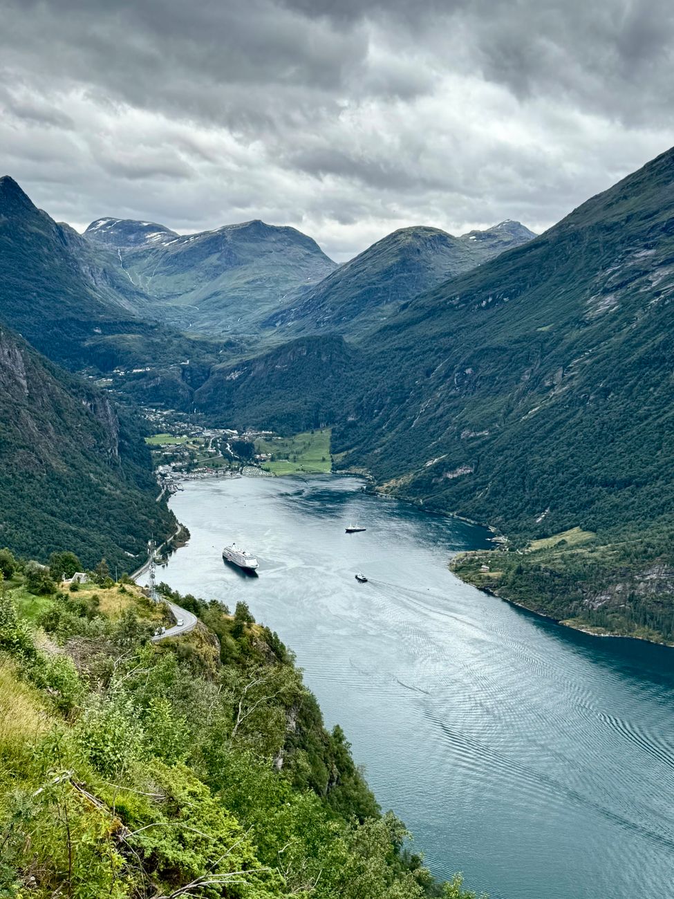 stunning view of geirangerfjord in norway