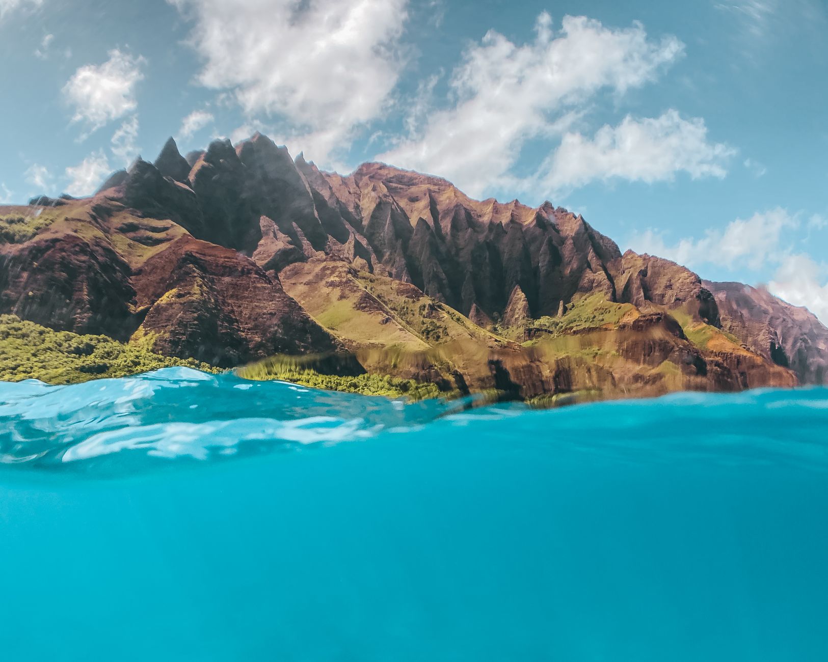 scenic island landscape seen from sea